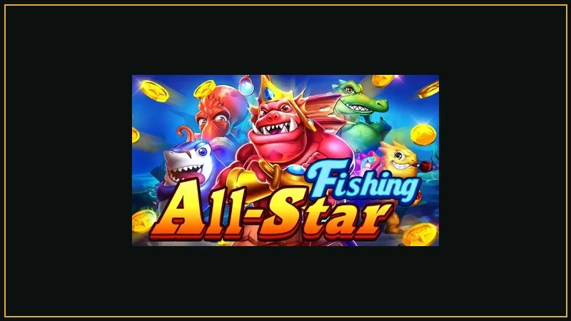 Underwater arcade fishing battle with sea dragons, laser cannons, and golden turtles
