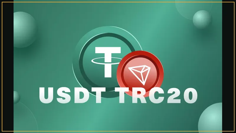 Tether USDT digital token and TRC-20 blockchain wallet transfer screen